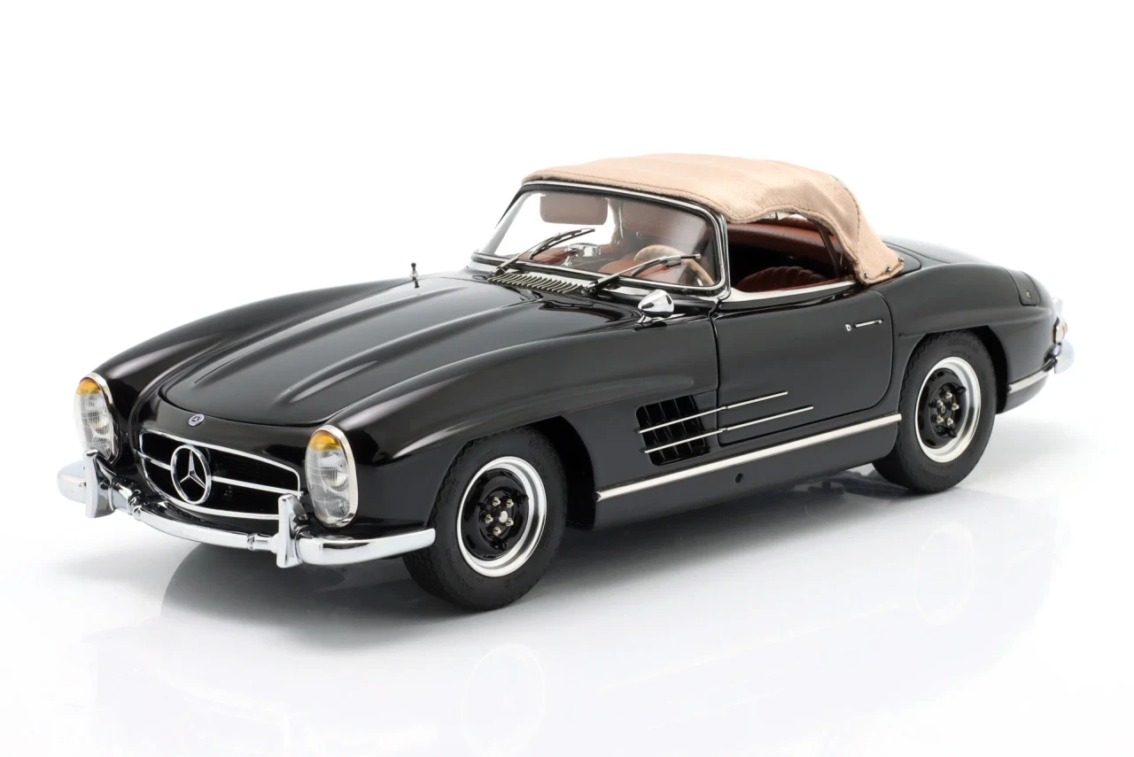 1/18 CMC Mercedes-Benz 300 SL W198 (Black) with Functional Soft Top Roof Diecast Car Model