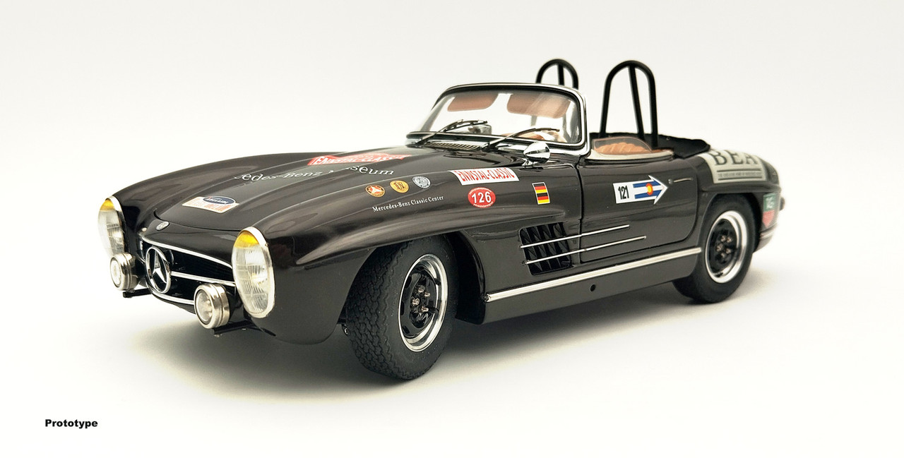 1/18 CMC Mercedes-Benz 300 SL W198 Rallye Roadster (Brown) Diecast Car Model