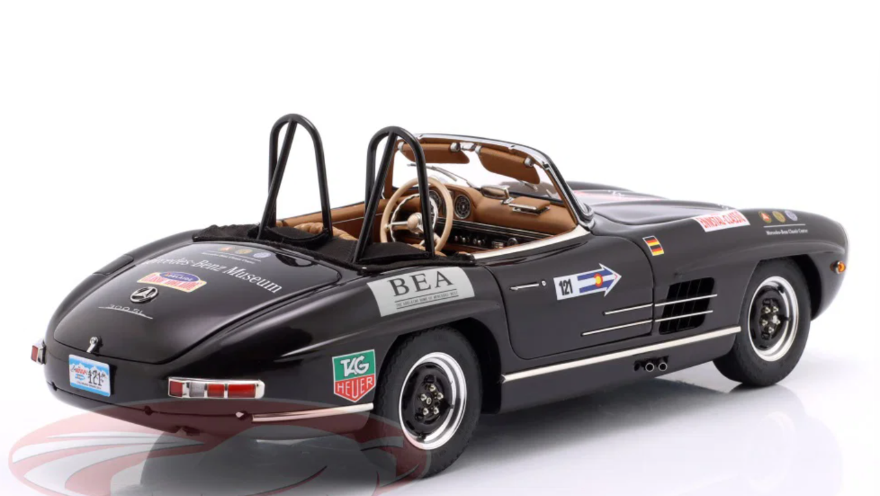 1/18 CMC Mercedes-Benz 300 SL W198 Rallye Roadster (Brown) Diecast Car Model