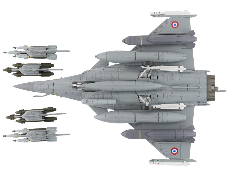 Dassault Rafale B Fighter Aircraft "113-IE/330 Libya" (2011) French Air Force "Air Power Series" 1/72 Diecast Model by Hobby Master