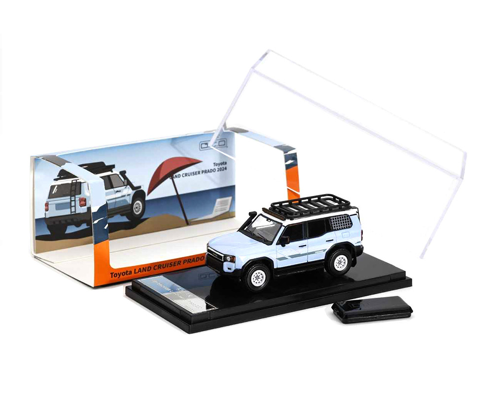 1/64 GCD 2024 Toyota Land Cruiser Prado LHD 4×4 Off Road (Blue) Diecast Car Model