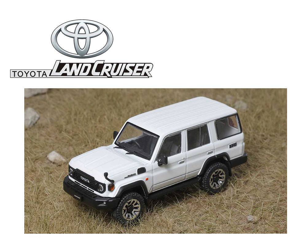1/64 GCD 2023 Toyota Land Cruiser (J76) 4×4 Off Road (White) Diecast Car Model