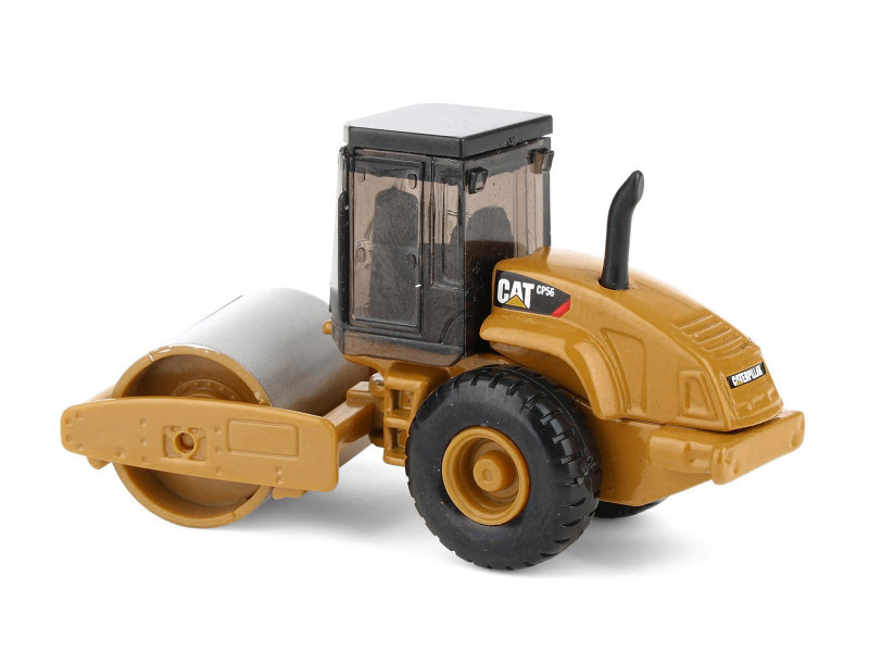 CAT Caterpillar CS56 Roller with Interchangeable Front Attachment Yellow 1/87 (HO) Diecast Model by Diecast Masters