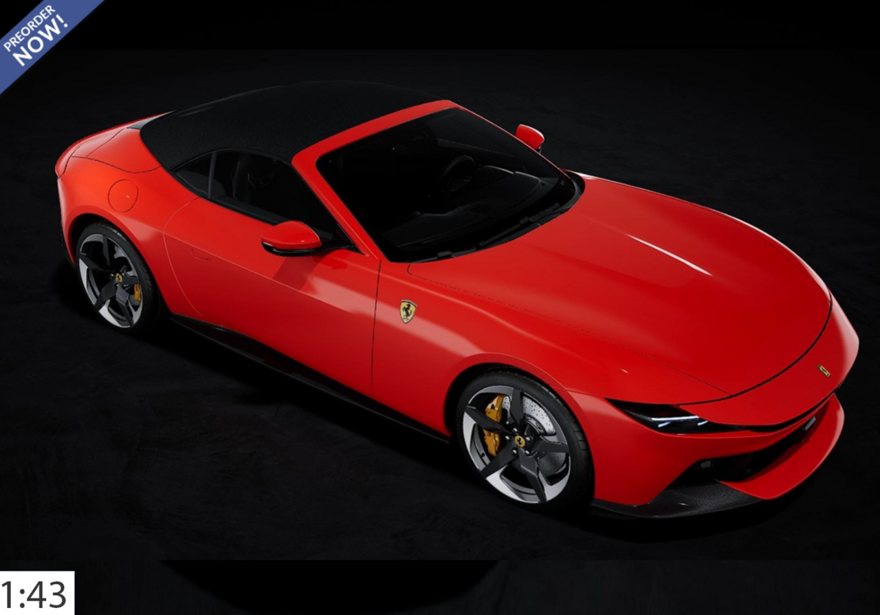 1/43 BBR Ferrari Amalfi Spider (Rosso Corsa Red) Car Model Limited