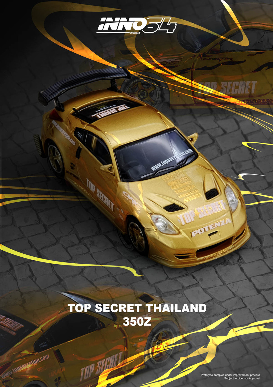 1/64 Inno Nissan 350Z Top Secret Thailand (Gold) Diecast Car Model