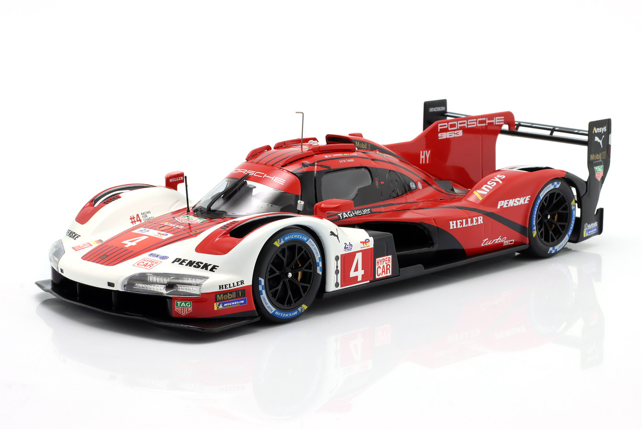 1/18 Ixo 2024 Porsche 963 #4 24h LeMans Porsche Penske Motorsport Mathieu Jaminet, Felipe Nasr, Nick Tandy Diecast Car Model