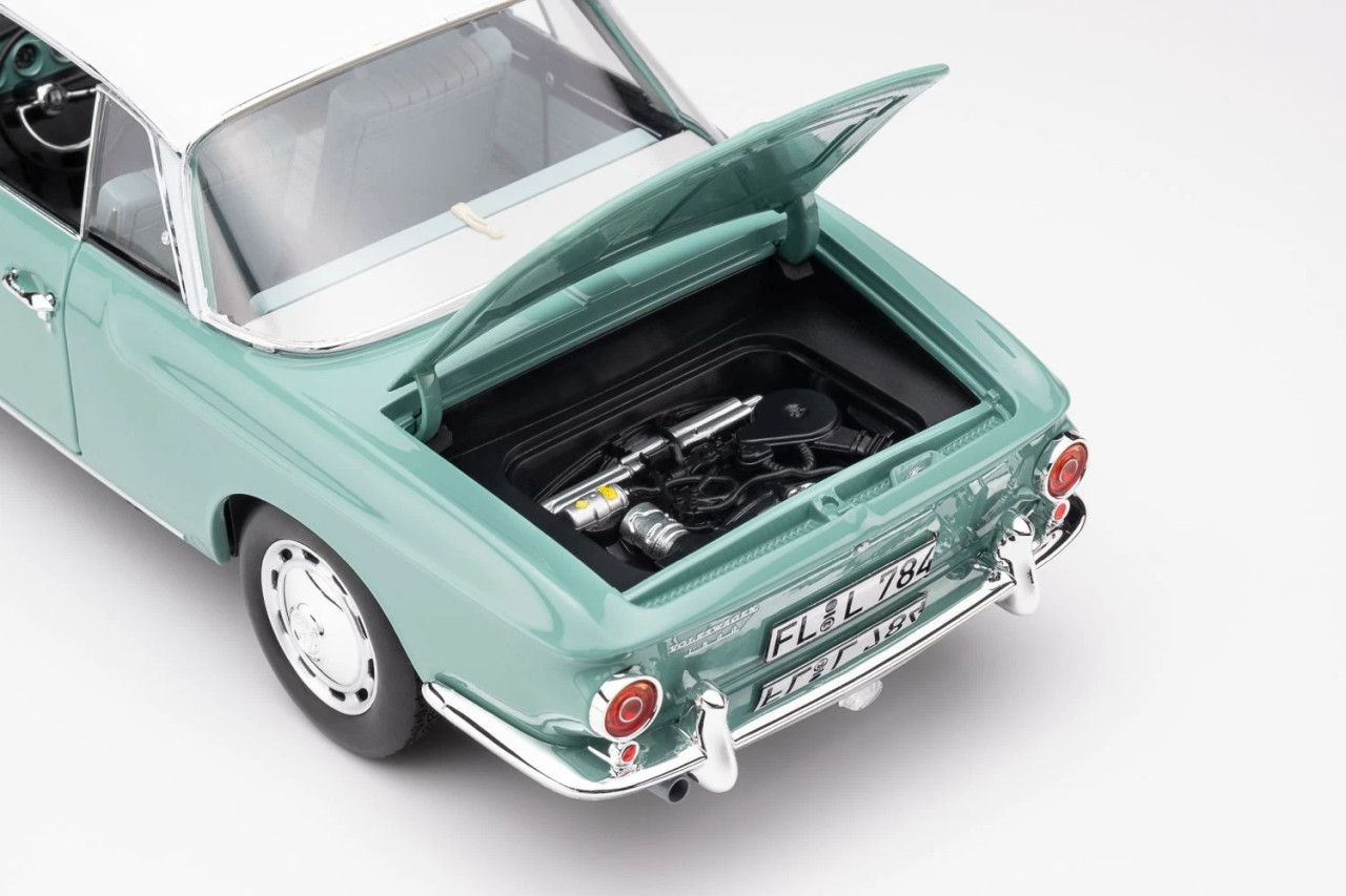 1/18 Norev 1961 Volkswagen VW Karmann Ghia 1500 Type 34 (Pacific Green) Diecast Car Model