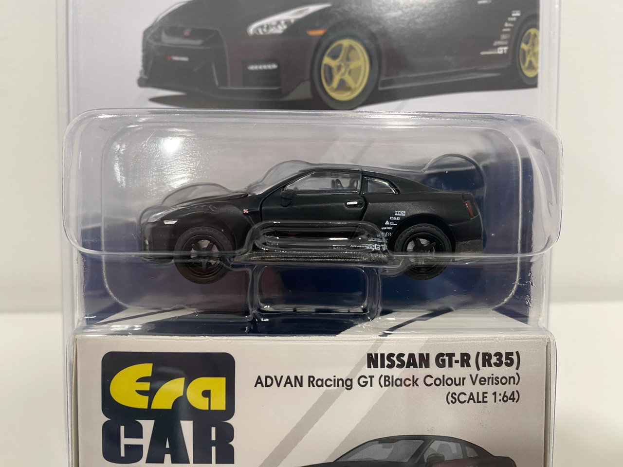 1/64 Era Car Nissan GT-R (R35) RHD (Matte Black with Black Wheels) "Advan Racing GT" Limited Edition Diecast Car Model