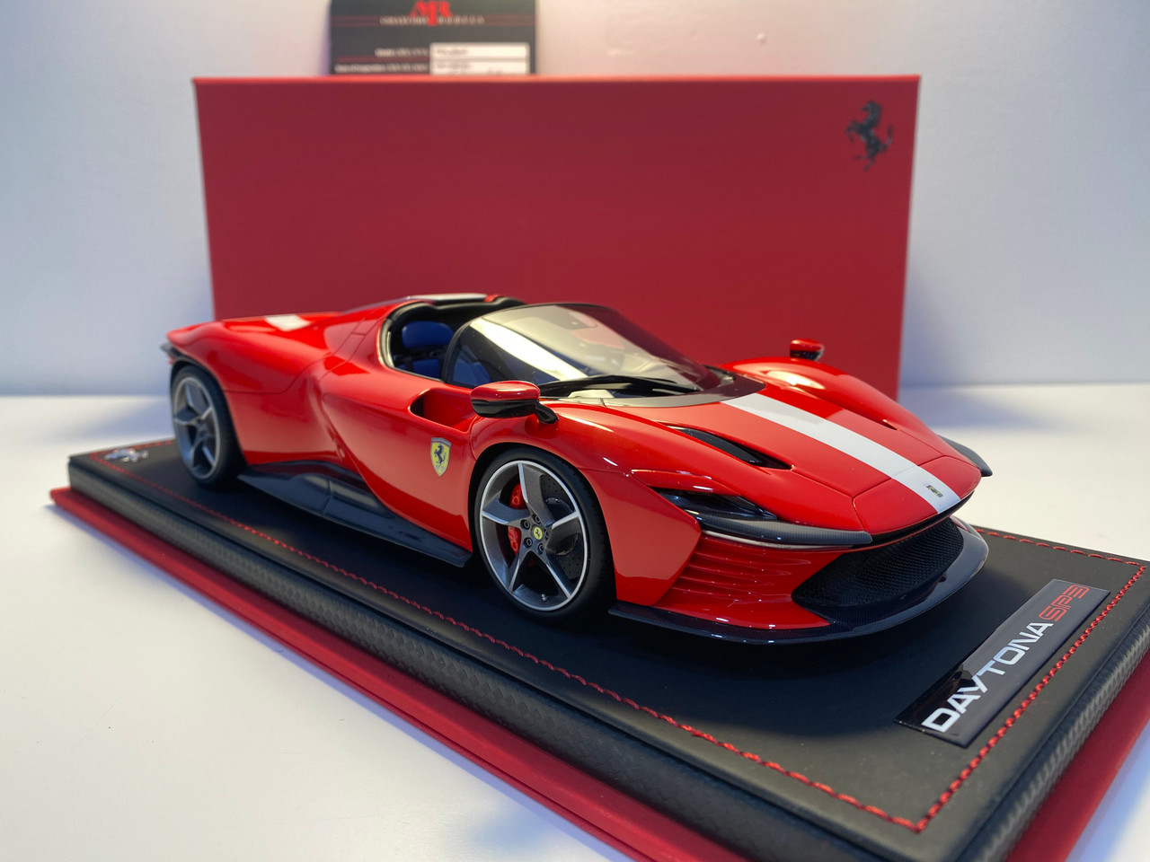 DAMAGED AS-IS 1/18 MR Collection Ferrari Daytona SP3 (Rosso Scuderia Red) Car Model