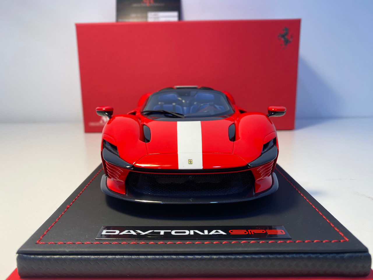 DAMAGED AS-IS 1/18 MR Collection Ferrari Daytona SP3 (Rosso Scuderia Red) Car Model