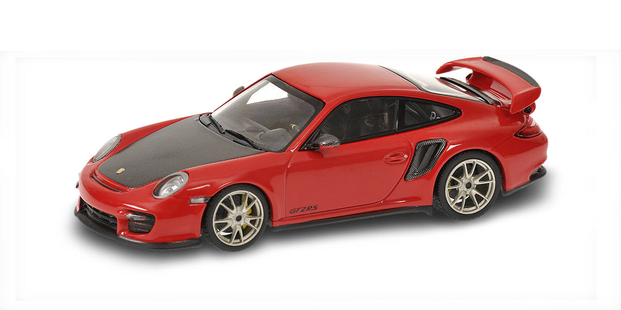 1/64 Minichamps 2010 Porsche 911 (997.2) GT2 RS (Red with Gold Wheels) Diecast Car Model