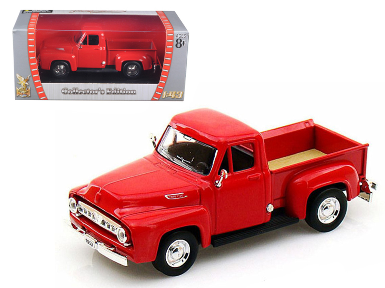 1953 Ford F-100 Pickup Truck Red 1/43 Diecast Model Car by Road Signature