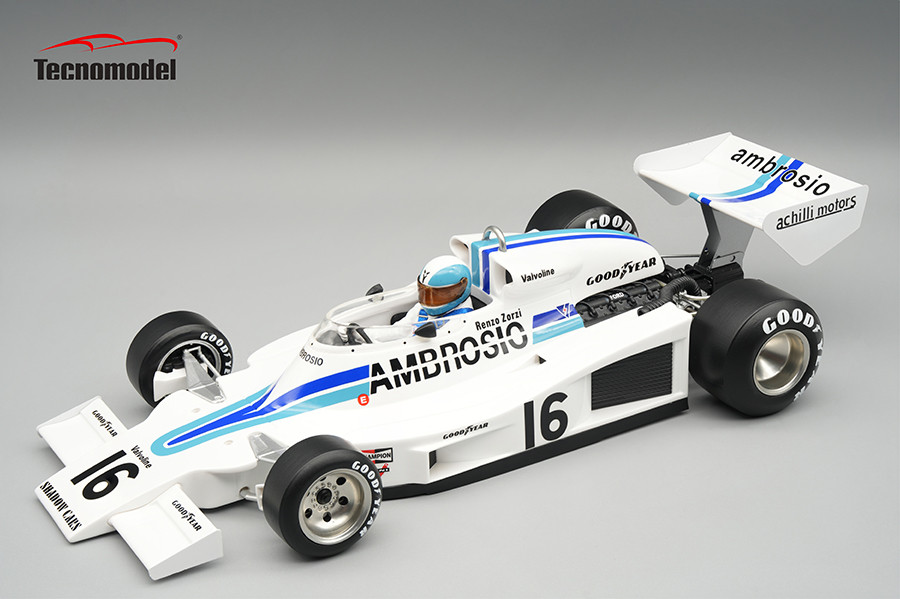 1/18 Tecnomodel 1977 Formula 1 Shadow DN8 1977 Long Beach GP Driver: Renzo Zorzi Car #16 Limited Edition Car Model