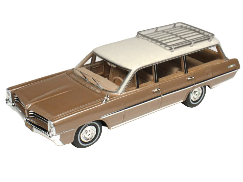 1964 Pontiac Safari Bronze Irid Metallic with Cream Top Limited Edition to 200 pieces Worldwide 1/43 Model Car by Goldvarg Collection