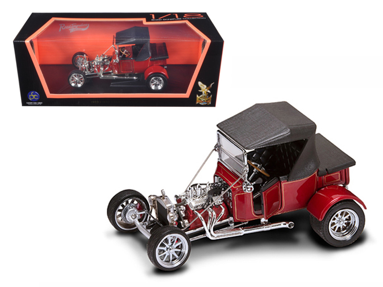 1/18 Road Signature 1923 Ford T-Bucket Soft Top (Burgundy Red) Diecast Car Model