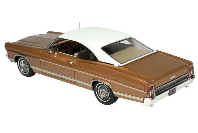 1967 Ford Galaxie Burnt Amber Metallic with White Top Limited Edition to 200 pieces Worldwide 1/43 Model Car by Goldvarg Collection