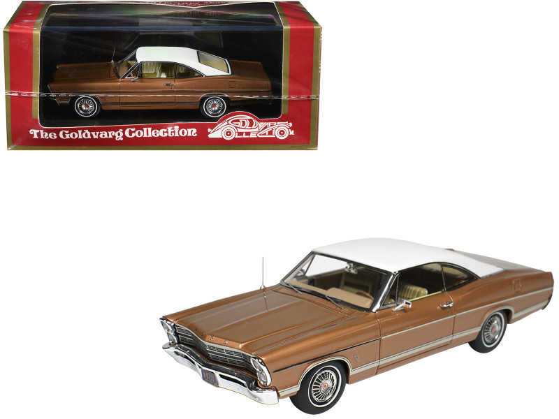 1967 Ford Galaxie Burnt Amber Metallic with White Top Limited Edition to 200 pieces Worldwide 1/43 Model Car by Goldvarg Collection