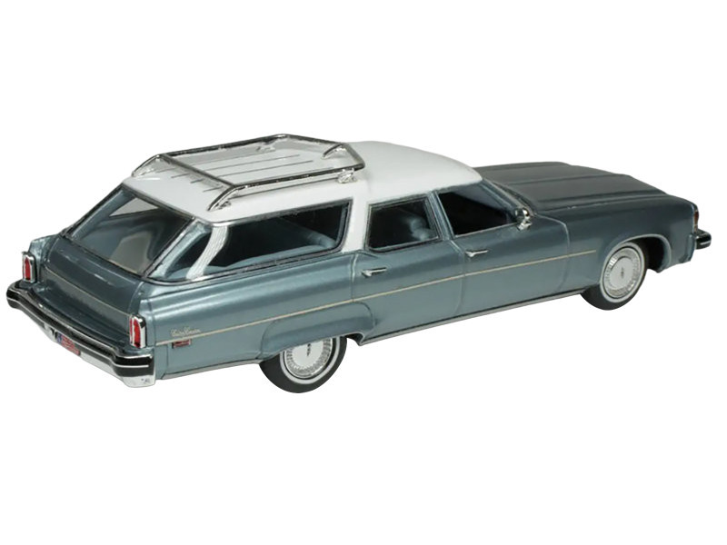 1976 Oldsmobile Custom Cruiser Light Blue Metallic with White Top and Blue Interior Limited Edition to 200 pieces Worldwide 1/43 Model Car by Goldvarg Collection