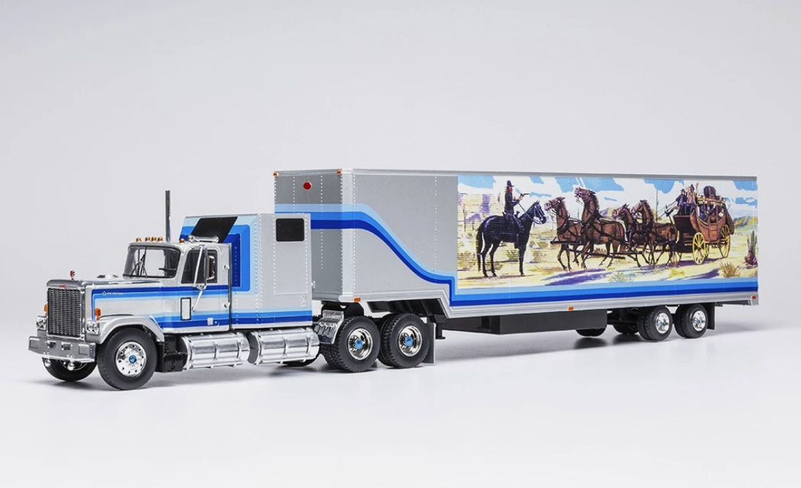 1/43 Ixo 1980 GMC General Truck with Semi-Trailer Diecast Car Model