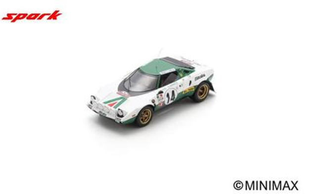 1/18 Spark Lancia Stratos No.14 Winner Monte Carlo Rally 1975 S. Munari - M. Mannucci Car Model