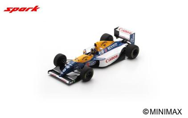 1/18 Spark Williams FW15C No.0 Winner Italian GP 1993 Damon Hill Car Model
