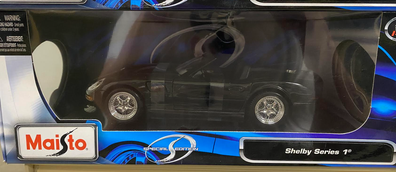 1/18 Maisto Shelby Series 1 (Black) Diecast Car Model