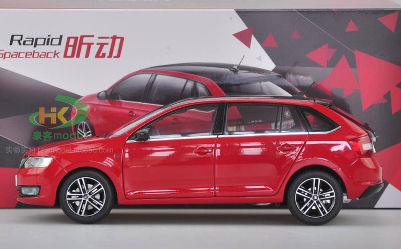 1/18 Dealer Edition SKODA RAPID SPACEBACK (Red) Diecast Car Model