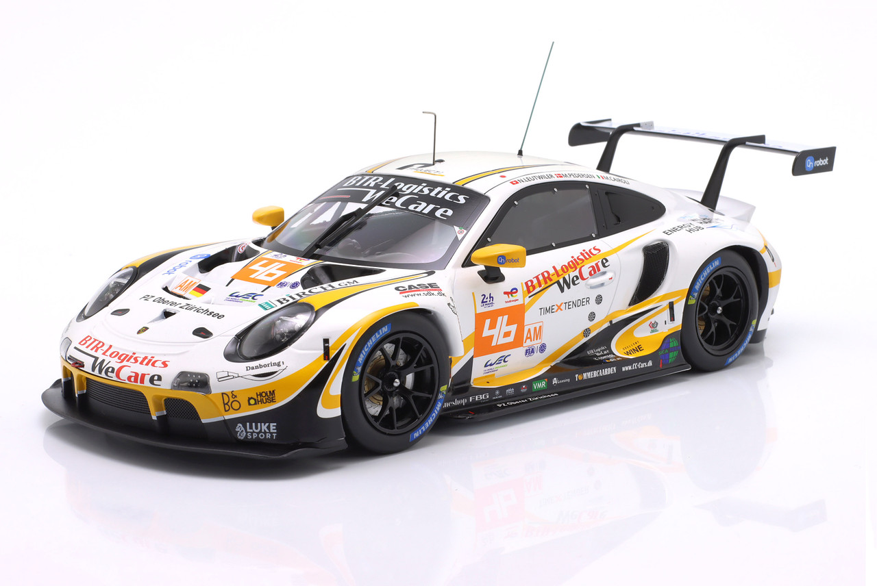 1/18 Ixo 2022 Porsche 911 RSR #46 24h LeMans Team Project 1 Matteo Cairoli, Mikkel O. Pedersen, Nicolas Leutwiler Diecast Car Model
