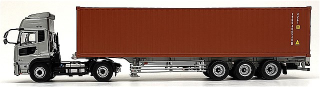 1/43 Kyosho UD Quon Container Trailer (Brown) Diecast Model