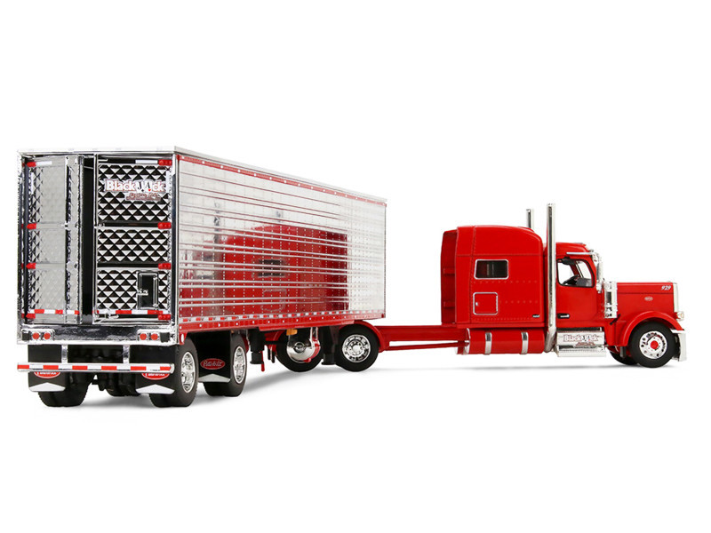 1/64 First Gear Peterbilt Model 589 with 78" Mid-Roof Sleeper & 53' Utility Trailer with Reefer (Blackjack Express LLC) Diecast Model