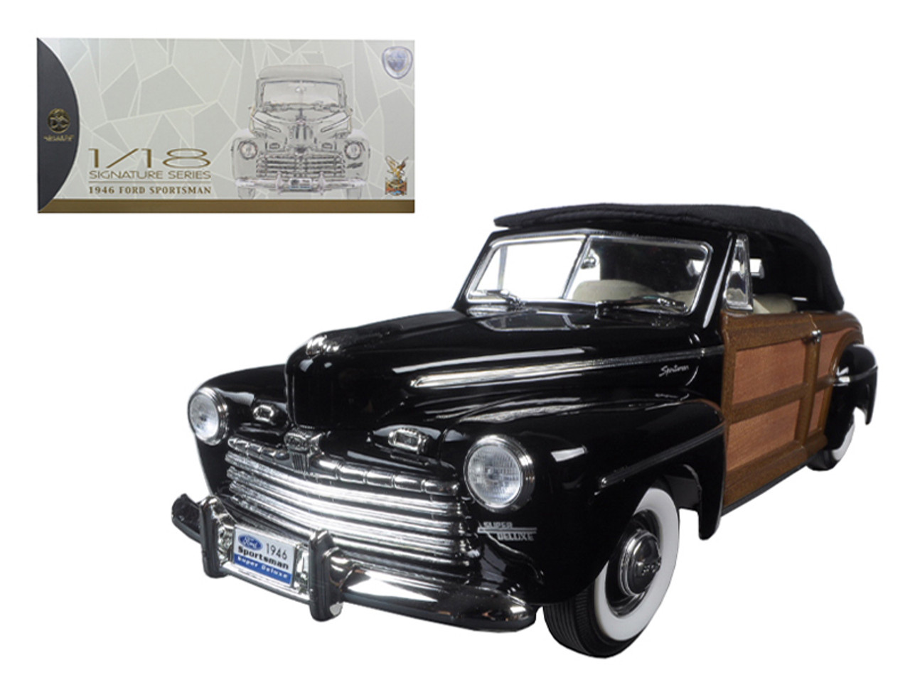 1/18 1946 Ford Sportsman ミニカー 1946 Ford Sportsman Woody Green 1/18 Diecast Model Car by