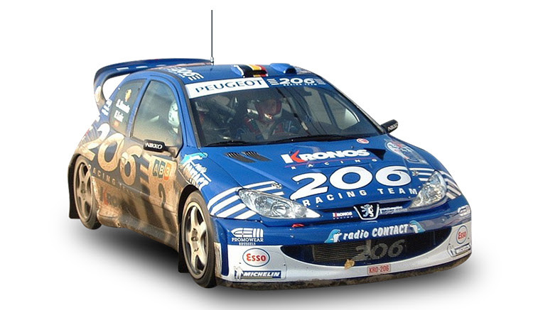 1/18 Sunstar 2003 Peugeot 206 WRC #2 F.Loix, S.Smeets Winner