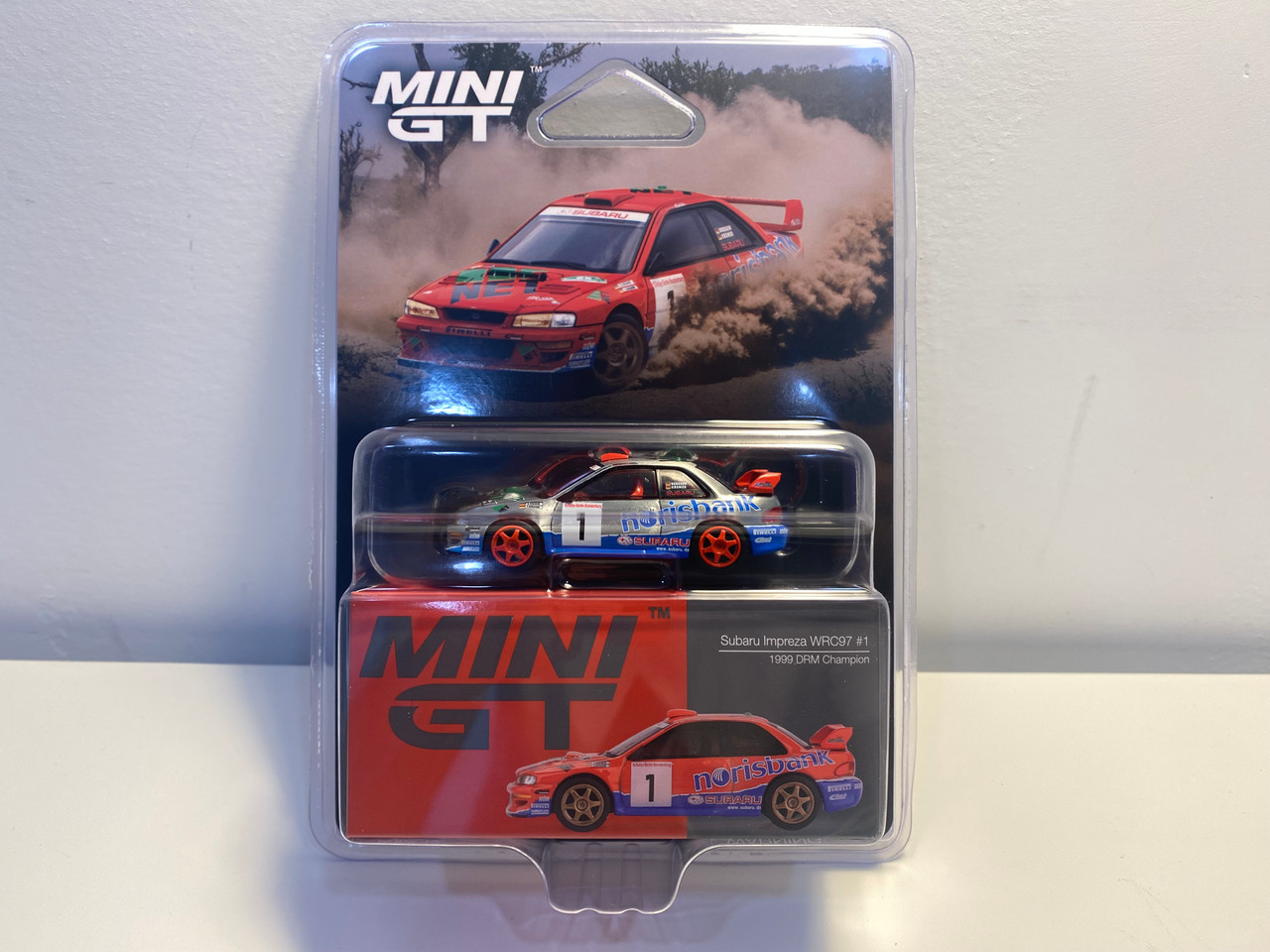 CHASE CAR 1/64 Mini GT 1999 Subaru Impreza WRC97 #1 DRM Champion Diecast Car Model