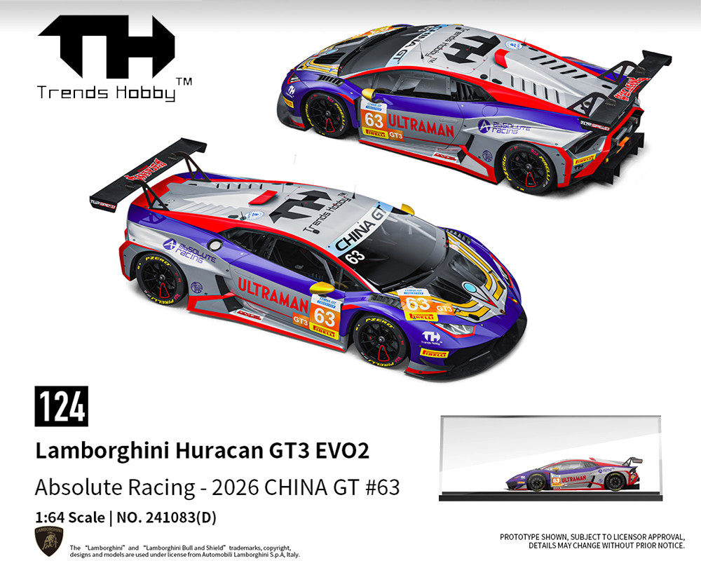 1/64 Trends Hobby 2026 Lamborghini Huracan GT3 Evo 2 Absolute
