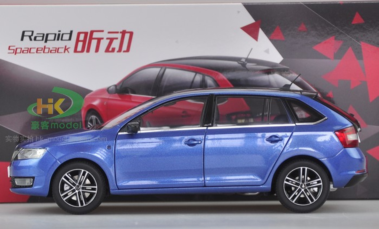 1/18 Dealer Edition SKODA RAPID SPACEBACK (Blue) Diecast Car Model