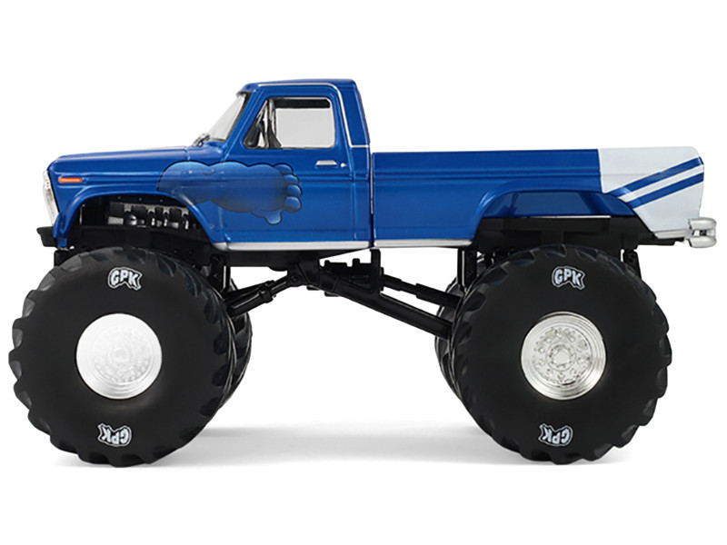 1976 Ford F-250 Monster Truck "Garbage Pail Kids 40th Anniversary - Buck Truck" Blue Metallic with Graphics "Kings of Crunch" Series 1/43 Diecast Model Car by Greenlight