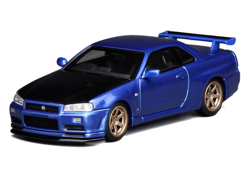 1/12 日産 スカイライン GT-R R34 V-Spec II ブルーメタ Nissan Skyline GT-R (R34) V-Spec II RHD (Right Hand Drive) Bayside