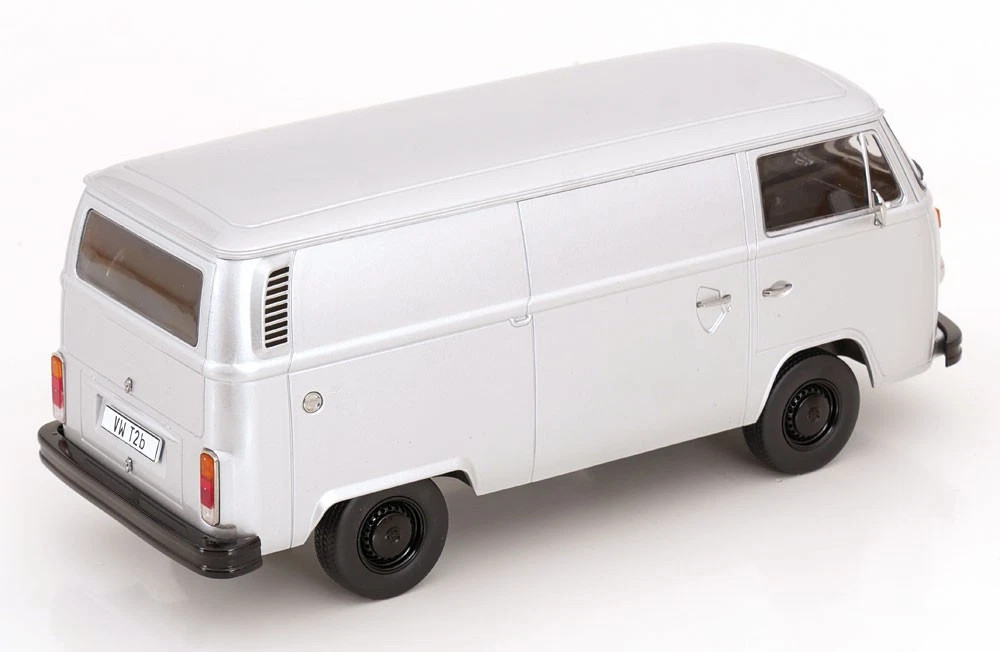 1/18 KK-Scale 1972 Volkswagen VW T2b Panel Van (Silver) Diecast Car Model