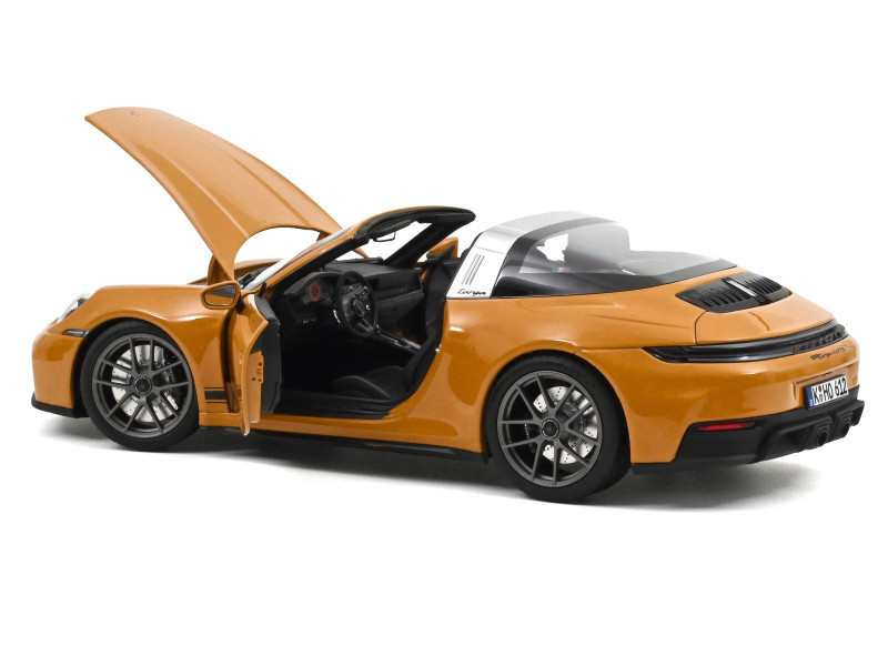 1/18 Norev 2024 Porsche 911 (992) Targa 4 GTS (Bahama Yellow) Diecast Car Model