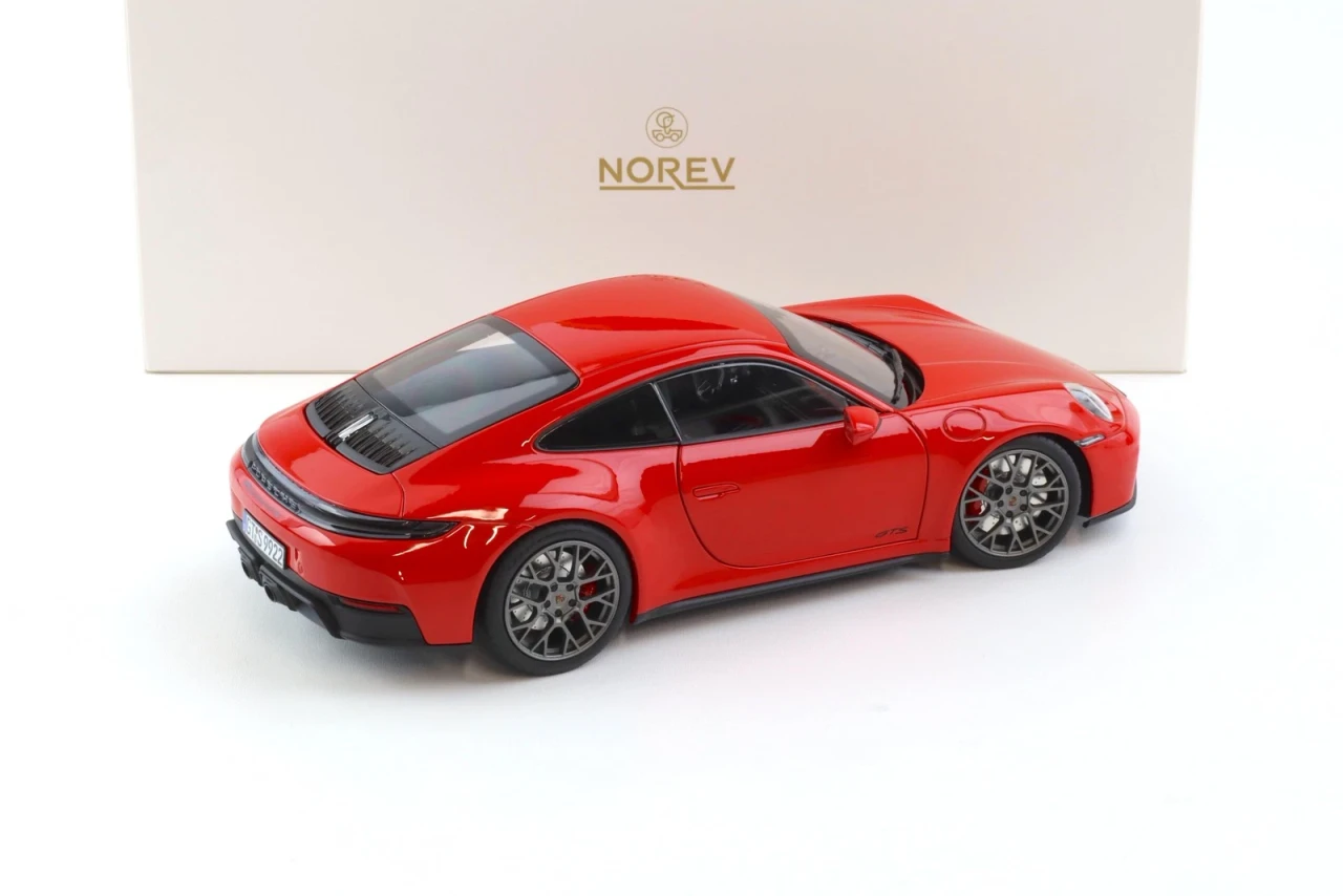 1/18 Norev 2024 Porsche 911 (992) Carrera 4 GTS (Guards Red) Diecast Car Model