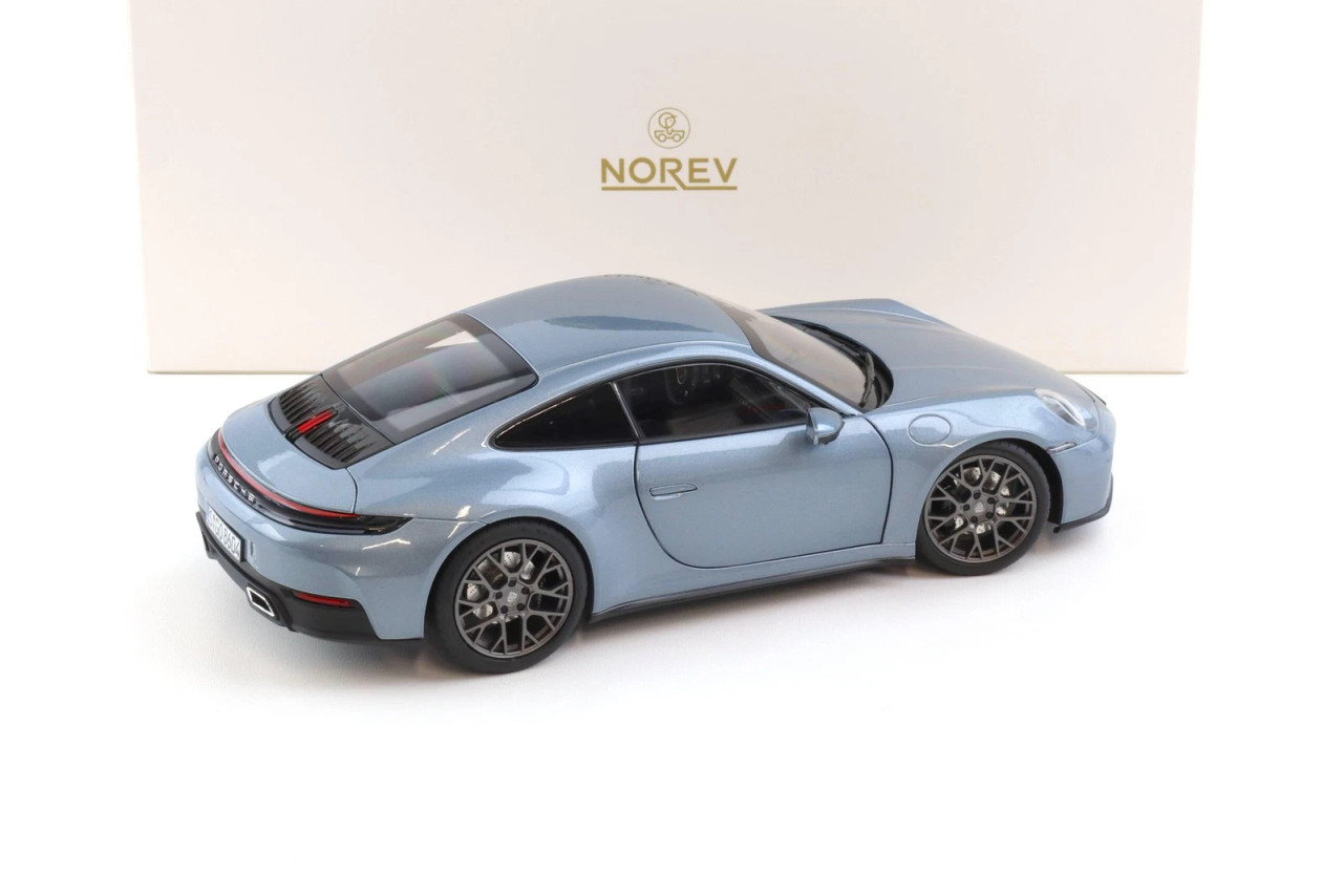 1/18 Norev 2024 Porsche 911 (992) Carrera (Polar Silver Metallic) Diecast Car Model