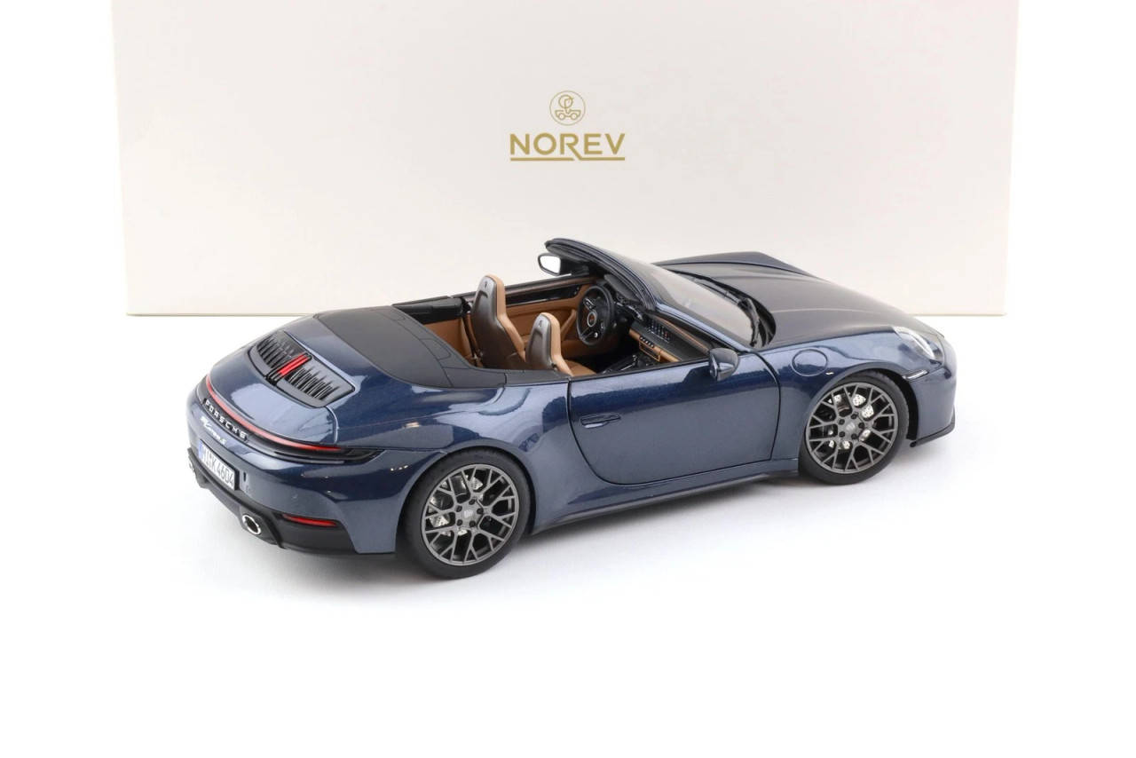 1/18 Norev 2024 Porsche 911 (992) Carrera S Cabriolet (Yachting Blue Metallic) Diecast Car Model
