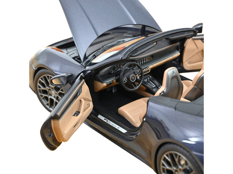 1/18 Norev 2024 Porsche 911 (992) Carrera S Cabriolet (Yachting Blue Metallic) Diecast Car Model