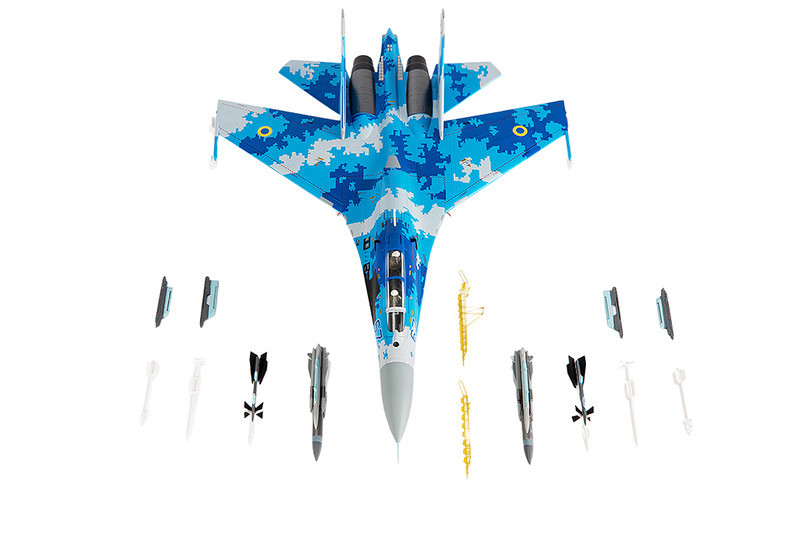 Sukhoi Su-27UB Flanker Aircraft "831st Tactical Aviation Brigade" (2017) Ukrainian Air Forces 1/72 Diecast Model by JC Wings