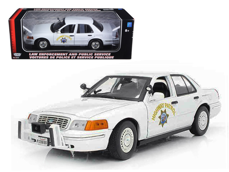 Ford Crown Victoria California Highway Patrol Car White 1/18