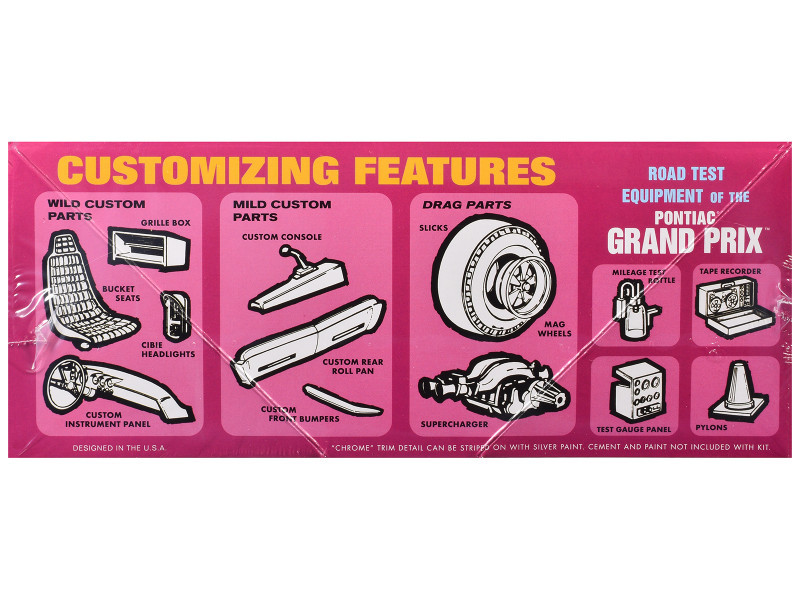 Skill 2 Model Kit of 1965 Pontiac Grand Prix Show 'N' Go 1/25 Scale Model by AMT