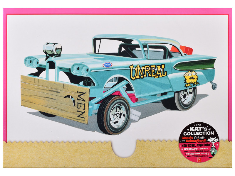 Skill 2 Model Kit of 1958 Edsel Funny Car "Unreal" 1/25 Scale Model by AMT