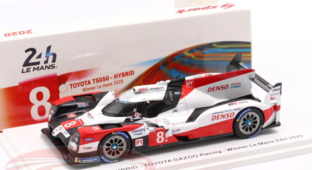 1/43 Spark TOYOTA TS050 HYBRID No.8 TOYOTA GAZOO Racing Winner 24H Le Mans 2020 S. Buemi - B. Hartley - K. Nakajima Car Model