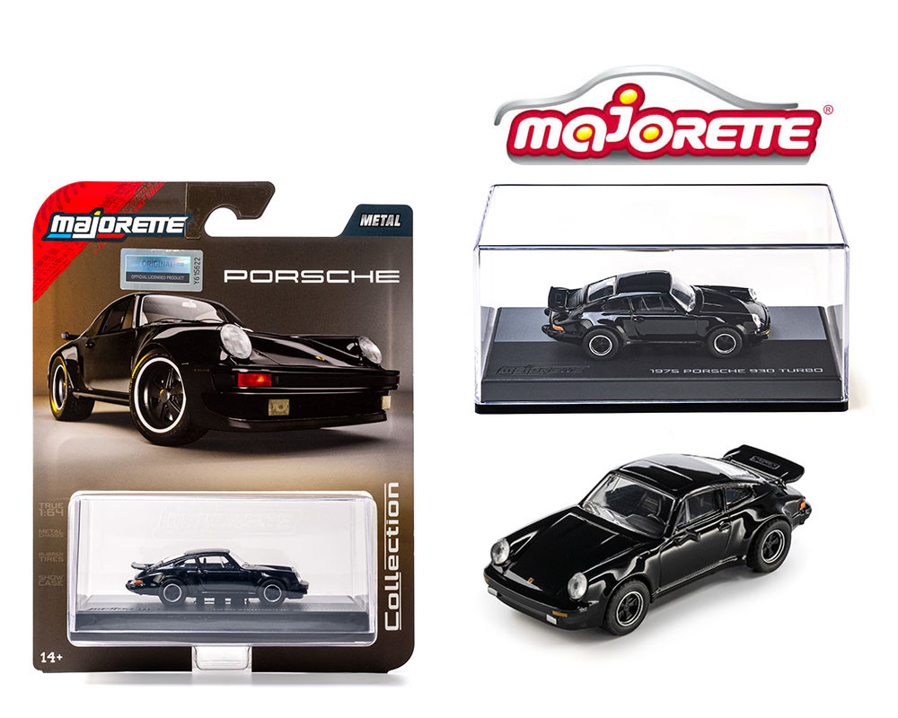 1/64 Majorette 1975 Porsche 911 930 Turbo (Black) Diecast Car