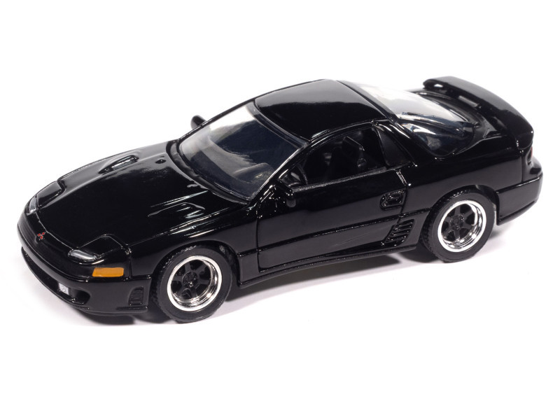 1993 Mitsubishi 3000GT VR-4 Albany Black Pearl "Import Legends" Series 1/64 Diecast Model Car by Auto World